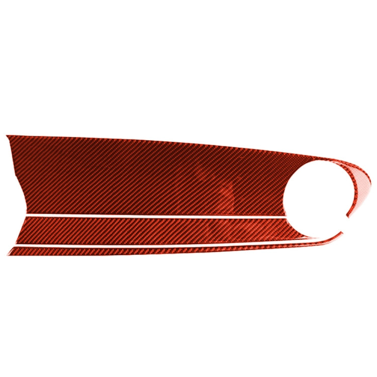 Car Carbon Fiber Front Passenger Seat Center Control Panel Decorative Sticker for Chevrolet Camaro 2017-2019, Left Drive (Red) by buy2fix