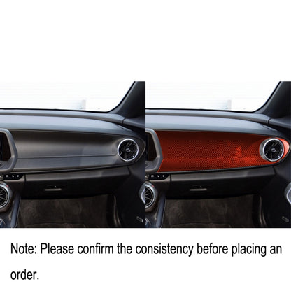 Car Carbon Fiber Front Passenger Seat Center Control Panel Decorative Sticker for Chevrolet Camaro 2017-2019, Left Drive (Red) by buy2fix