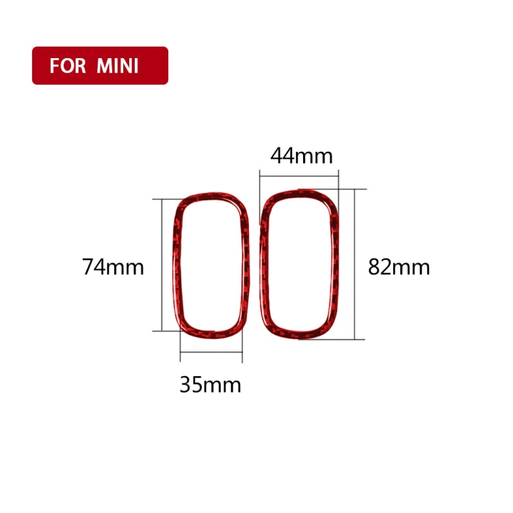 Car Carbon Fiber Air Outlet Frame Decorative Sticker for BMW Mini F60, Left and Right Drive Universal (Red) by buy2fix