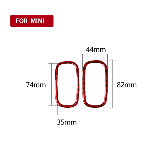 Car Carbon Fiber Air Outlet Frame Decorative Sticker for BMW Mini F60, Left and Right Drive Universal (Red) by buy2fix