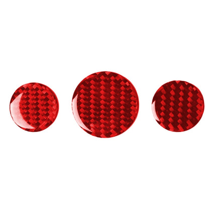 Car Carbon Fiber Multimedia Knob Decorative Sticker for BMW Mini F55 F56 F60, Left and Right Drive Universal (Red) by buy2fix