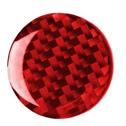 Car Carbon Fiber Multimedia Knob Decorative Sticker for BMW Mini F55 F56 F60, Left and Right Drive Universal (Red) by buy2fix