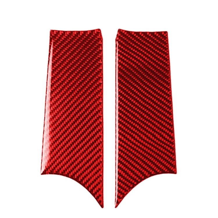 Car Carbon Fiber Door Handle Cover Decorative Sticker for BMW Mini F56, Left and Right Drive Universal (Red) by buy2fix