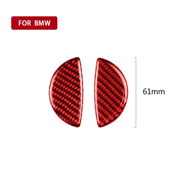 Car Carbon Fiber Door Handle Decorative Sticker for BMW Mini, Left and Right Drive Universal (Red) by buy2fix