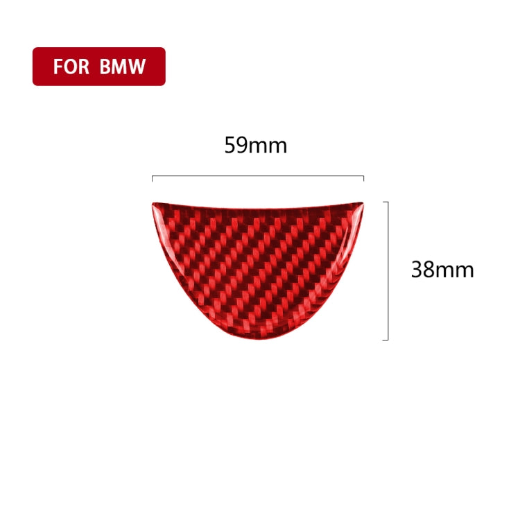 Car Carbon Fiber Steering Wheel Decorative Sticker for BMW Mini, Left and Right Drive Universal (Red) by buy2fix
