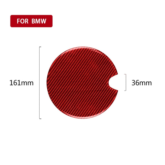 Car Carbon Fiber Fuel Tank Cap Decorative Sticker for BMW Mini, Left and Right Drive Universal (Red) by buy2fix