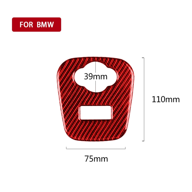 Car Carbon Fiber Cigarette Lighter Cover Decorative Sticker for BMW Mini Cooper F56 F55 F57, Left and Right Drive Universal (Red) by buy2fix