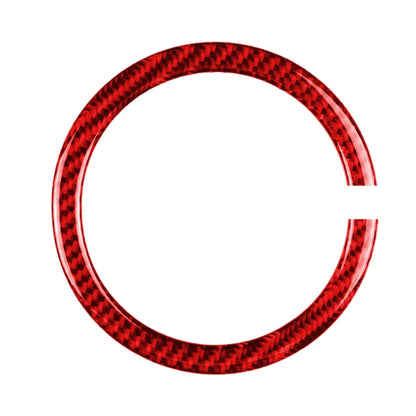 Car Carbon Fiber Steering Wheel Ring Decorative Sticker for BMW Mini R55 R56 Countryman R60 Paceman R61 2007-2013, Left and Right Drive Universal(Red) by buy2fix