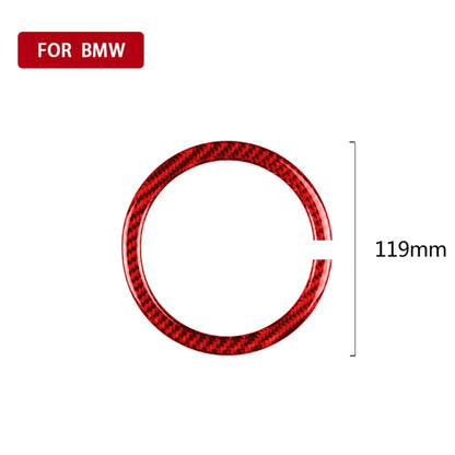 Car Carbon Fiber Steering Wheel Ring Decorative Sticker for BMW Mini R55 R56 Countryman R60 Paceman R61 2007-2013, Left and Right Drive Universal(Red) by buy2fix