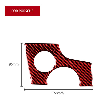 Car Carbon Fiber Key Hole Decorative Sticker for Porsche Panamera, Left Drive (Red) by buy2fix