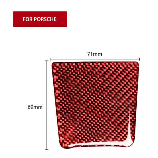 Car Carbon Fiber Battery Cover Decorative Sticker for Porsche Macan 2014-2021, Left and Right Drive Universal (Red) by buy2fix