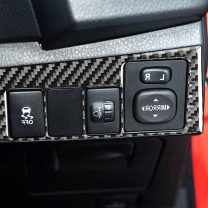Car Carbon Fiber Headlight Switch Decorative Sticker for Toyota Corolla / Levin 2014-2018, Right Drive by buy2fix