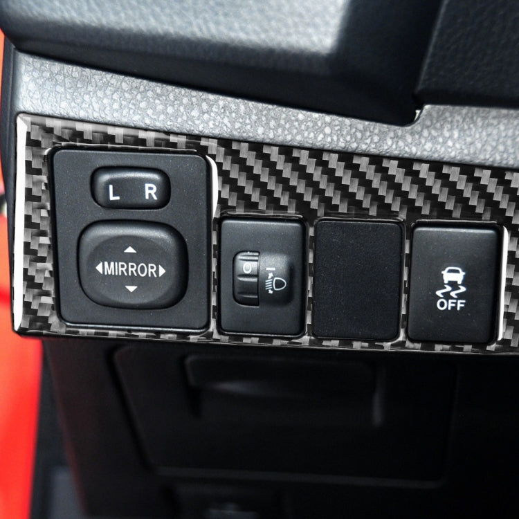 Car Carbon Fiber Headlight Switch Decorative Sticker for Toyota Corolla / Levin 2014-2018, Left Drive by buy2fix