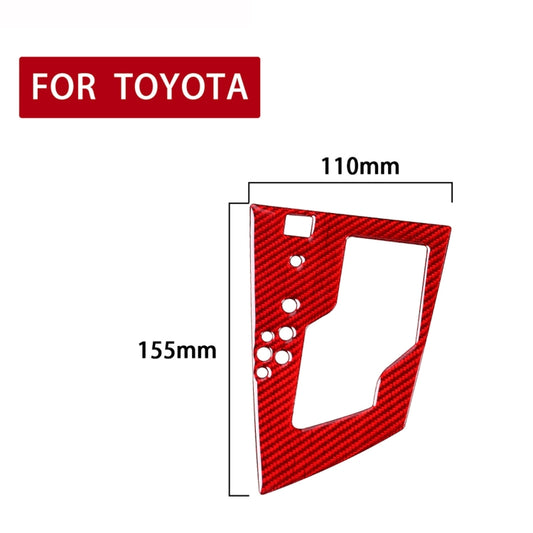 Car Carbon Fiber Gear Panel Decorative Sticker for Toyota Corolla / Levin 2014-2018, Left Drive (Red) by buy2fix