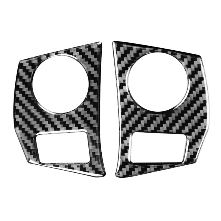 Car Carbon Fiber Steering Wheel Button Frame Decorative Sticker for Toyota Corolla / Levin 2014-2018, Left and Right Drive Universal by buy2fix