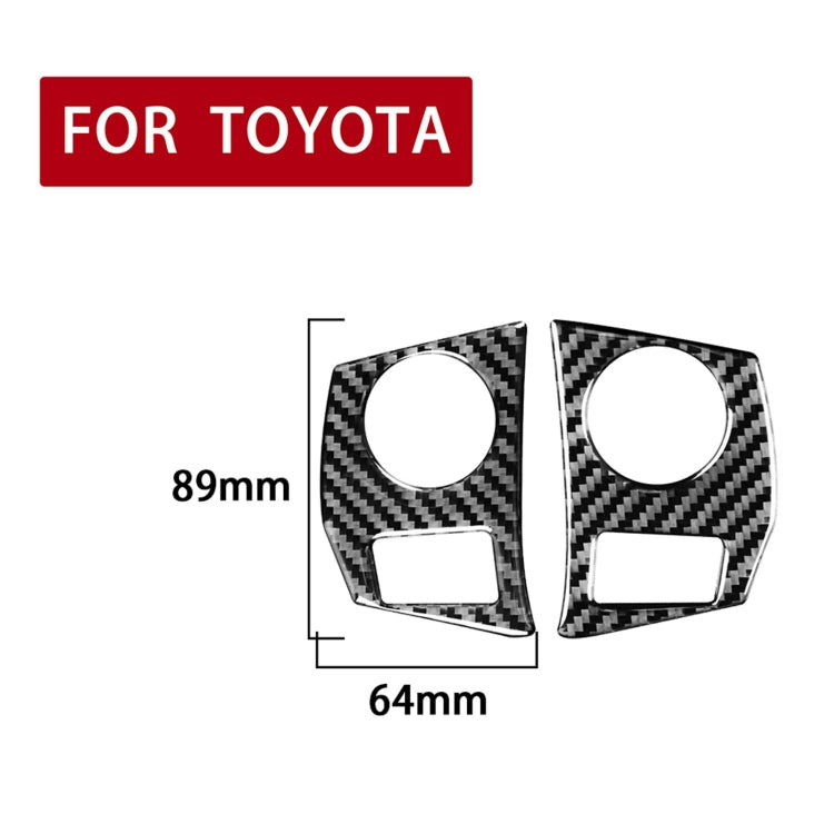 Car Carbon Fiber Steering Wheel Button Frame Decorative Sticker for Toyota Corolla / Levin 2014-2018, Left and Right Drive Universal by buy2fix
