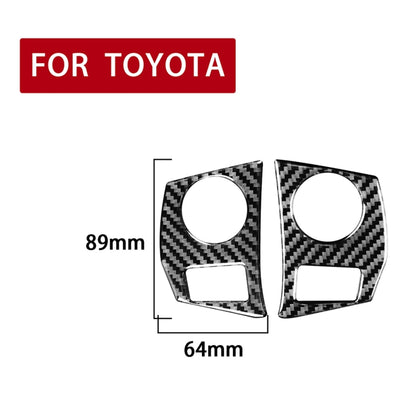 Car Carbon Fiber Steering Wheel Button Frame Decorative Sticker for Toyota Corolla / Levin 2014-2018, Left and Right Drive Universal by buy2fix