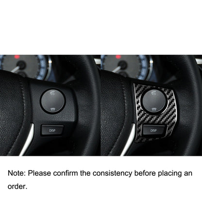 Car Carbon Fiber Steering Wheel Button Frame Decorative Sticker for Toyota Corolla / Levin 2014-2018, Left and Right Drive Universal by buy2fix