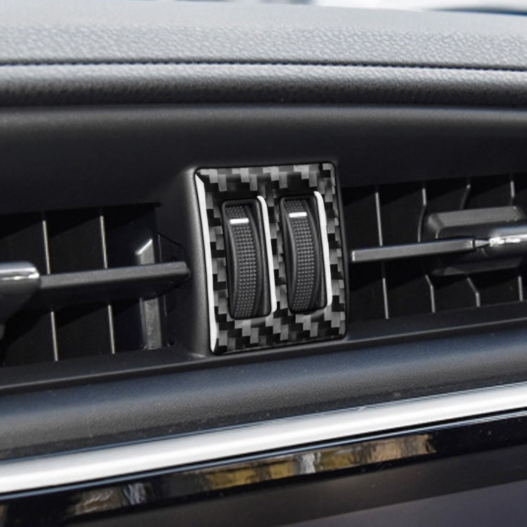 Car Carbon Fiber Central Air Outlet Switch Decorative Sticker for Toyota Corolla / Levin 2014-2018, Left and Right Drive Universal by buy2fix