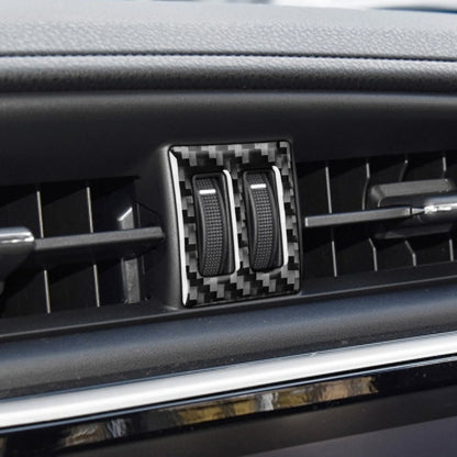 Car Carbon Fiber Central Air Outlet Switch Decorative Sticker for Toyota Corolla / Levin 2014-2018, Left and Right Drive Universal by buy2fix