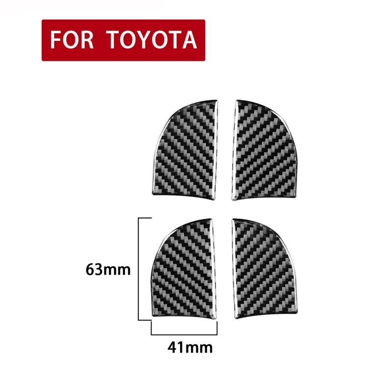 Car Carbon Fiber Inner Door Bowl Decorative Sticker for Toyota Corolla / Levin 2014-2018, Left and Right Drive Universal by buy2fix