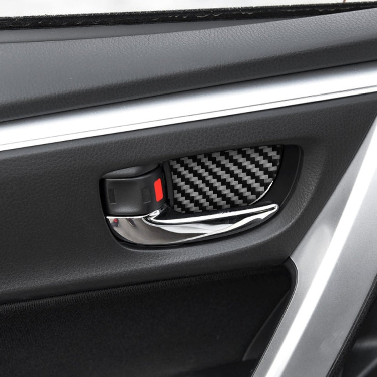 Car Carbon Fiber Inner Door Bowl Decorative Sticker for Toyota Corolla / Levin 2014-2018, Left and Right Drive Universal by buy2fix