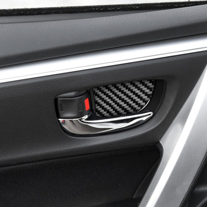 Car Carbon Fiber Inner Door Bowl Decorative Sticker for Toyota Corolla / Levin 2014-2018, Left and Right Drive Universal by buy2fix