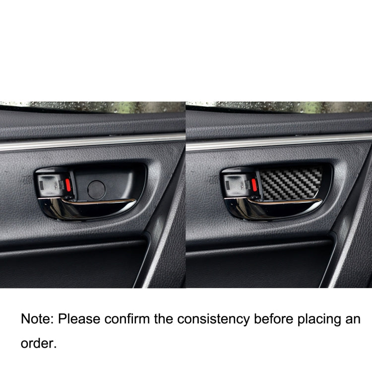 Car Carbon Fiber Inner Door Bowl Decorative Sticker for Toyota Corolla / Levin 2014-2018, Left and Right Drive Universal by buy2fix