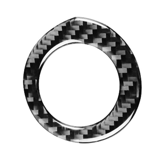 Car Carbon Fiber Ignition Key Ring Decorative Sticker for Toyota Corolla / Levin 2014-2018, Left and Right Drive Universal by buy2fix