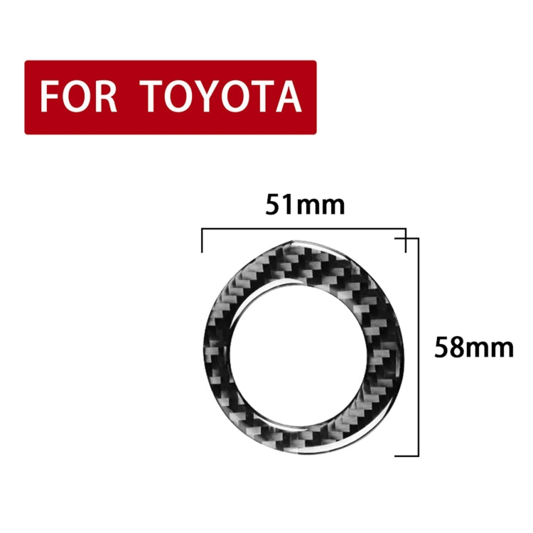 Car Carbon Fiber Ignition Key Ring Decorative Sticker for Toyota Corolla / Levin 2014-2018, Left and Right Drive Universal by buy2fix