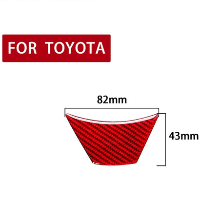 Car Carbon Fiber Steering Wheel Decorative Sticker for Toyota Corolla / Levin 2014-2018, Left and Right Drive Universal (Red) by buy2fix