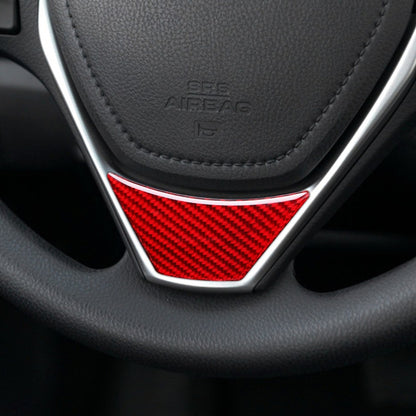 Car Carbon Fiber Steering Wheel Decorative Sticker for Toyota Corolla / Levin 2014-2018, Left and Right Drive Universal (Red) by buy2fix