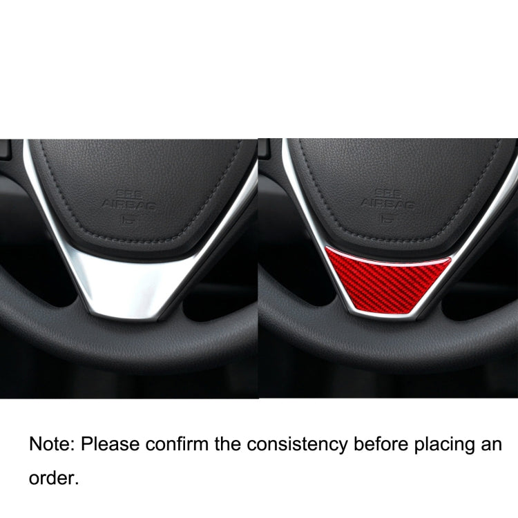 Car Carbon Fiber Steering Wheel Decorative Sticker for Toyota Corolla / Levin 2014-2018, Left and Right Drive Universal (Red) by buy2fix