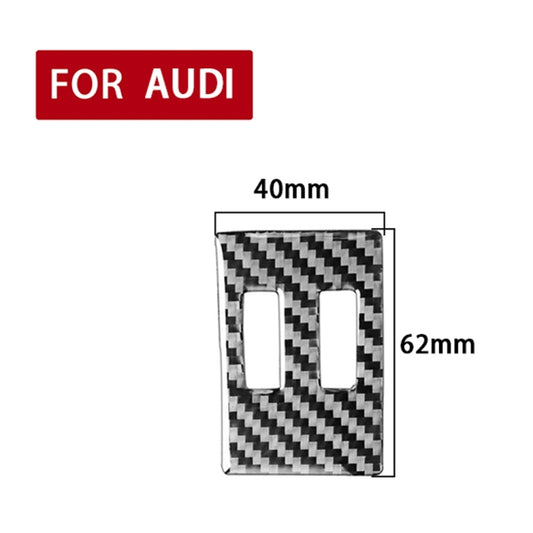 Car Carbon Fiber Air Conditioning Knob Decorative Sticker for Audi A6L / A7 2019-, Right Drive by buy2fix