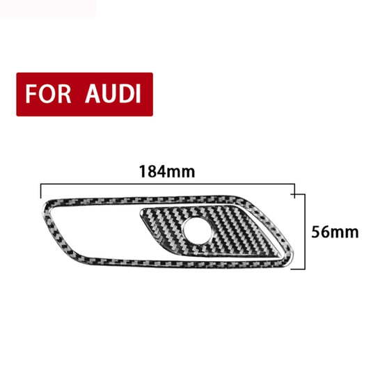 Car Carbon Fiber Front Passenger Seat Storage Box Switch Decorative Sticker for Audi A6L / A7 2019-, Right Drive by buy2fix