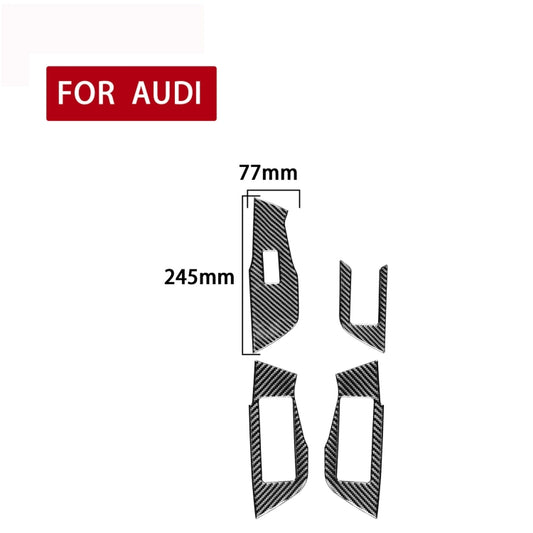 Car Carbon Fiber Window Glass Lift Decorative Sticker for Audi A6L / A7 2019-, Right Drive by buy2fix
