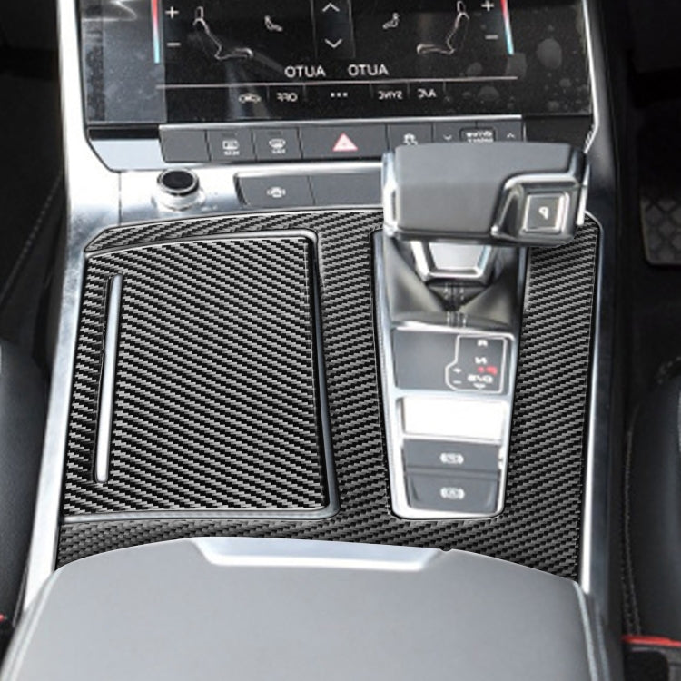 Car Carbon Fiber Gear Panel Decorative Sticker for Audi A6L / A7 2019-, Right Drive - Car Interior Mouldings by buy2fix | Online Shopping UK | buy2fix