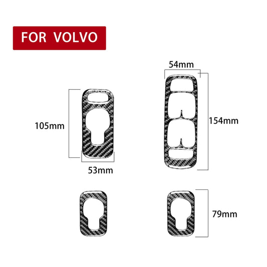 4 in 1 Car Carbon Fiber Door Set A Decorative Sticker for Volvo XC90 2003-2014, Right Drive - Car Interior Mouldings by buy2fix | Online Shopping UK | buy2fix