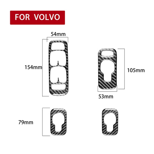 4 in 1 Car Carbon Fiber Door Set A Decorative Sticker for Volvo XC90 2003-2014, Left Drive - Car Interior Mouldings by buy2fix | Online Shopping UK | buy2fix