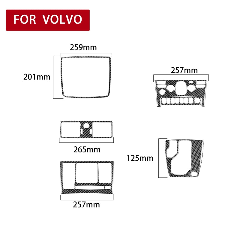 7 in 1 Car Carbon Fiber Gear Set B Decorative Sticker for Volvo XC90 2003-2014, Left Drive by buy2fix