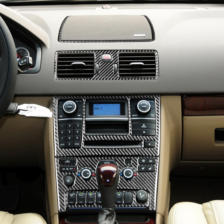 7 in 1 Car Carbon Fiber Gear Set B Decorative Sticker for Volvo XC90 2003-2014, Left Drive by buy2fix