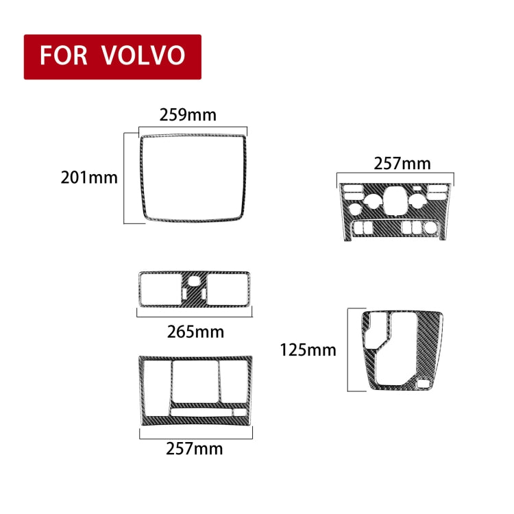 7 in 1 Car Carbon Fiber Gear Set A Decorative Sticker for Volvo XC90 2003-2014, Left Drive by buy2fix