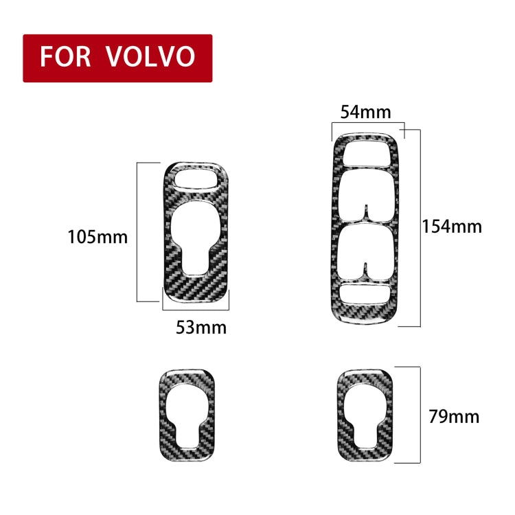 Car Carbon Fiber Window Lift A Decorative Sticker for Volvo XC90 2003-2007, Right Drive by buy2fix