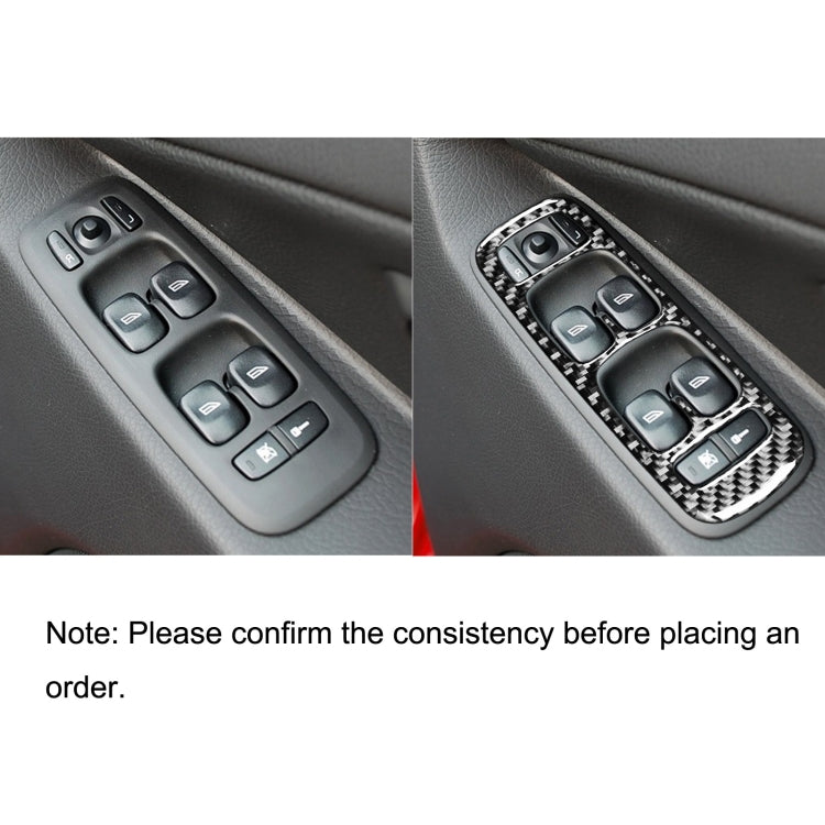 Car Carbon Fiber Window Lift A Decorative Sticker for Volvo XC90 2003-2007, Right Drive by buy2fix