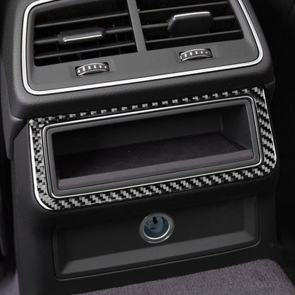 Car Carbon Fiber Rear Air Conditioning Frame Sticker for Audi A6L / A7 2019-, Left and Right Drive Universal by buy2fix
