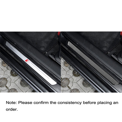 Car Carbon Fiber Threshold Decorative Sticker for Audi A6L / A7 2019-, Left and Right Drive Universal by buy2fix