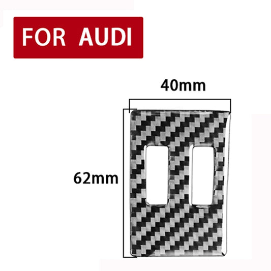 Car Carbon Fiber Air Conditioning Knob Decorative Sticker for Audi A6L / A7 2019-, Left Drive by buy2fix