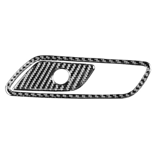 Car Carbon Fiber Front Passenger Seat Storage Box Switch Decorative Sticker for Audi A6L / A7 2019-, Left Drive by buy2fix