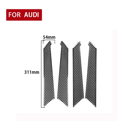 Car Carbon Fiber Door Panel Decorative Sticker for Audi A6L / A7 2019-, Left and Right Drive Universal by buy2fix