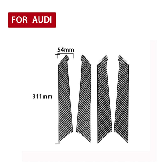 Car Carbon Fiber Door Panel Decorative Sticker for Audi A6L / A7 2019-, Left and Right Drive Universal by buy2fix